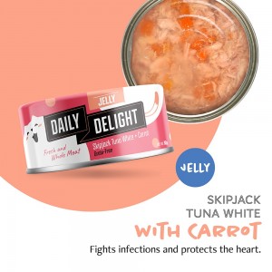 Daily Delight Jelly系列 (DD51) 白鰹吞拿魚+胡蘿蔔 貓罐 80g