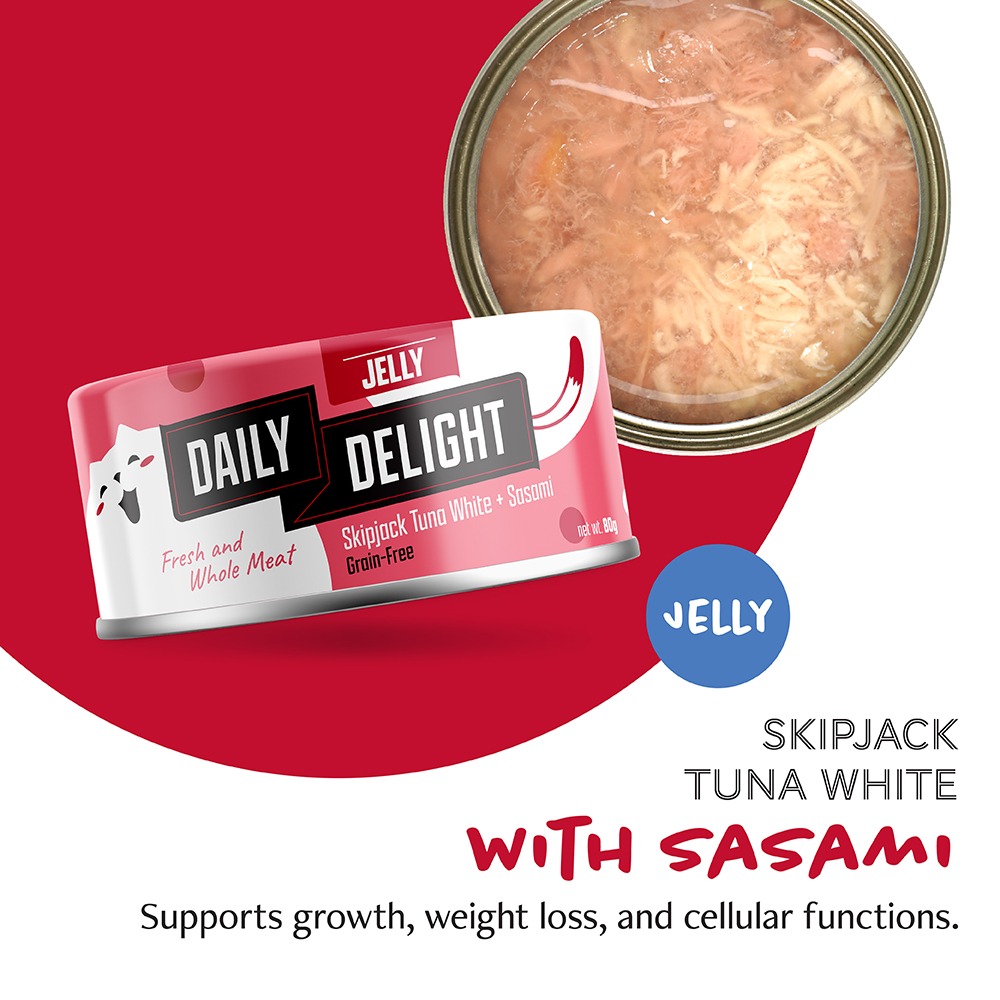 Daily Delight Jelly系列 (DD54) 白鰹吞拿魚+雞胸肉 貓罐 80g