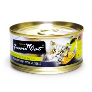 Fussie Cat 吞拿魚+青口 (Tuna With Mussel) 罐頭 80g