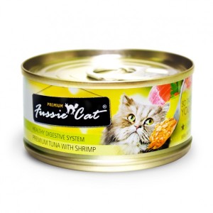 Fussie Cat 吞拿魚+蝦肉 (Tuna with Shrimp) 罐頭 80g