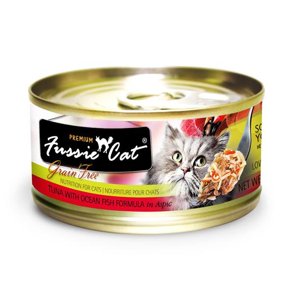 Fussie Cat 吞拿魚+海魚 (Tuna with Ocean Fish) 罐頭 80g