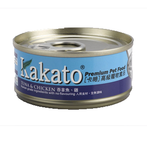 Kakato 卡格 吞拿鱼 + 鸡 Tuna & Chicken 貓狗罐头 170g (808)