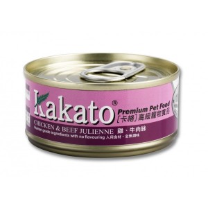 Kakato 卡格 雞 + 牛肉絲 Chicken & Beef Julienne 貓狗罐頭 170g (804)