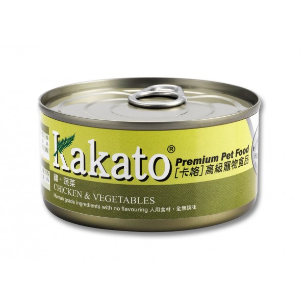 Kakato 卡格 雞 + 蔬菜 Chicken & Vegetables 貓狗罐頭 170g (832)