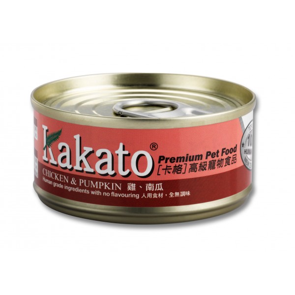 Kakato 卡格 雞 + 南瓜 Chicken & Pumpkin 貓狗罐頭 170g (820)