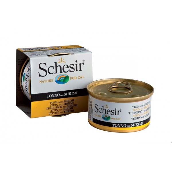Schesir 啫喱系列 (136 / 750044) 吞拿魚+蟹肉飯 貓罐頭 85g