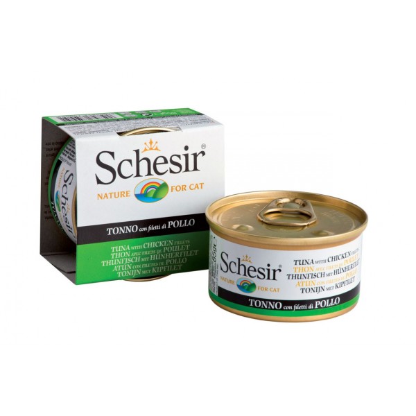 Schesir 啫喱系列 (137/750051) 吞拿魚+雞肉絲飯 貓罐頭 85g