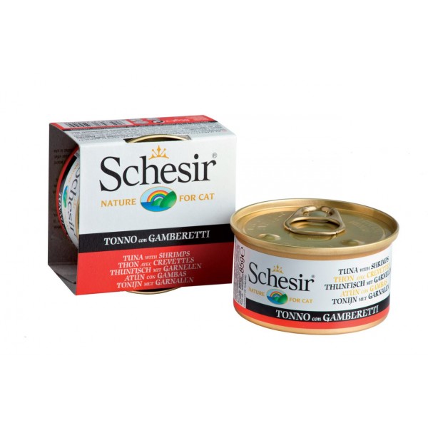 Schesir 啫喱系列 (138 / 750044) 吞拿魚+鮮蝦飯 貓罐頭 85g
