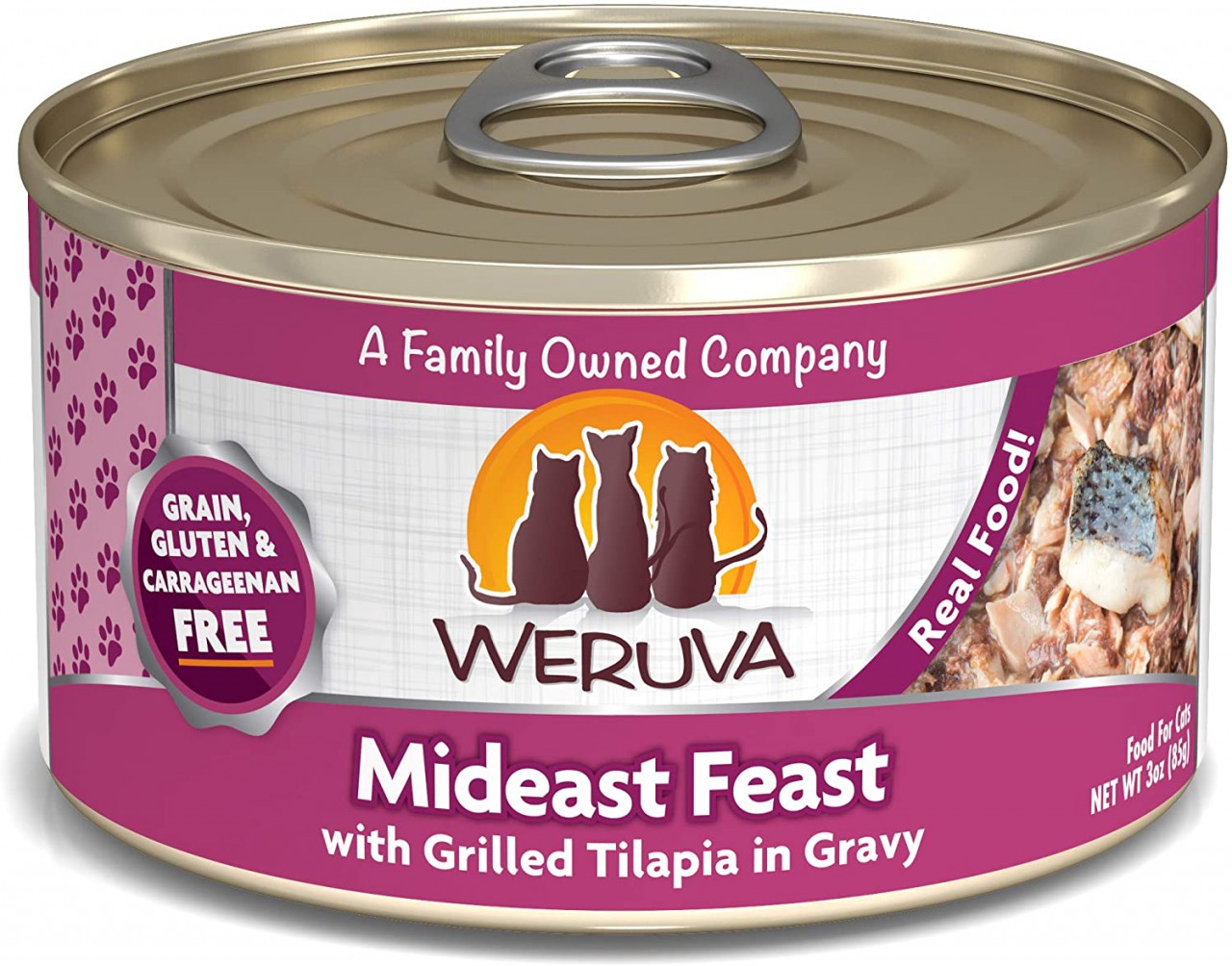 Weruva 野生吞拿鱼+鲫鱼 (Mideast Feast) 貓罐头 3oz(85g)