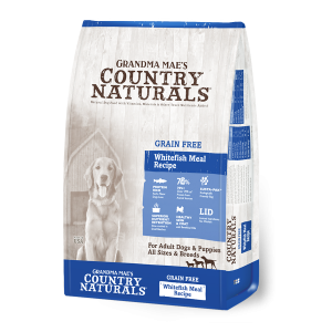 Country Naturals 無穀物 三文魚+白鮭魚護心配方 狗糧 12磅 (白底藍袋)