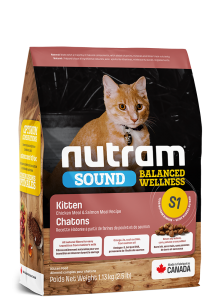 Nutram (S1) 雞肉、三文魚及扁碗豆配方 幼貓糧 1.13kg