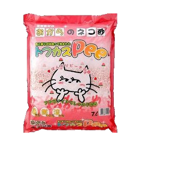 日本 PGT Pee 爽快 豆腐渣貓砂 桃味 7L (粉紅)