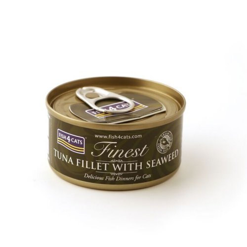 Fish4Cats 吞拿魚塊 + 海藻 (Tuna Fillet with Seaweed) 貓罐頭 70g