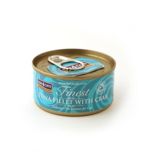 Fish4Cats 吞拿魚塊 + 蟹肉 (Tuna Fillet with Crab) 貓罐頭 70g