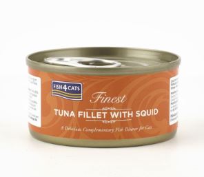 Fish4Cats 吞拿魚塊 + 魷魚 (Tuna Fillet with Squid) 貓罐頭 70g