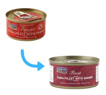 Fish4Cats 吞拿魚塊 + 鮮蝦 (Tuna Fillet with Shrimp) 貓罐頭 70g