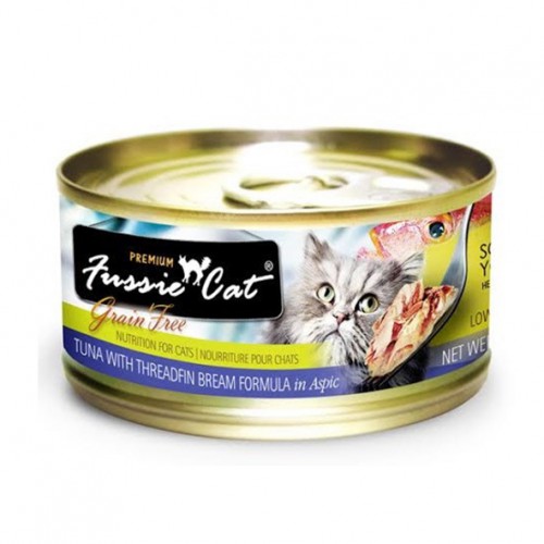 Fussie Cat 吞拿鱼+鯛鱼 (Tuna with Threadfin Bream) 貓罐头 80g