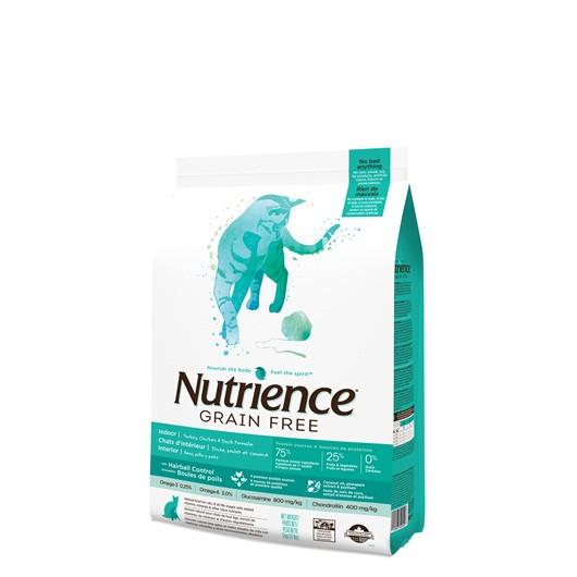 Nutrience 無穀物 火雞+雞+鴨 室內貓配方 - 2.5 kg (5.5lb) (湖水綠白)