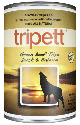 PetKind Tripett 無穀物狗罐頭 - 牛肉, 鴨肉及三文魚肉配方 14oz