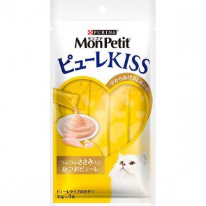 Mon petit puree kiss 吞拿鱼醬伴粒粒鸡肉 (10g x 4支) (黃)
