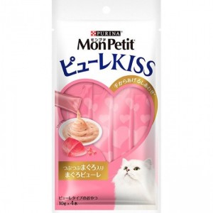 Mon petit puree kiss 吞拿鱼醬伴粒粒吞拿鱼肉 (10g x 4支) (粉红)