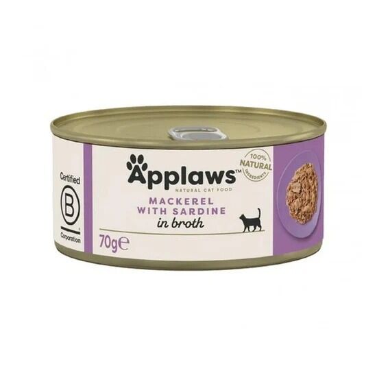 Applaws 愛普士 鯖魚+沙甸魚 成貓罐頭 156g (2015)