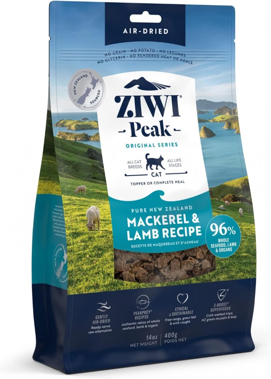 ZiwiPeak 巅峰 无谷物 鯖鱼+羊肉配方 风乾脫水貓粮 400g