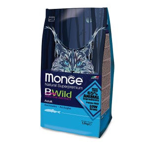 Monge 天然貓糧 低穀物 成貓 野生鯷魚肉配方 1.5kg (3.3lb)
