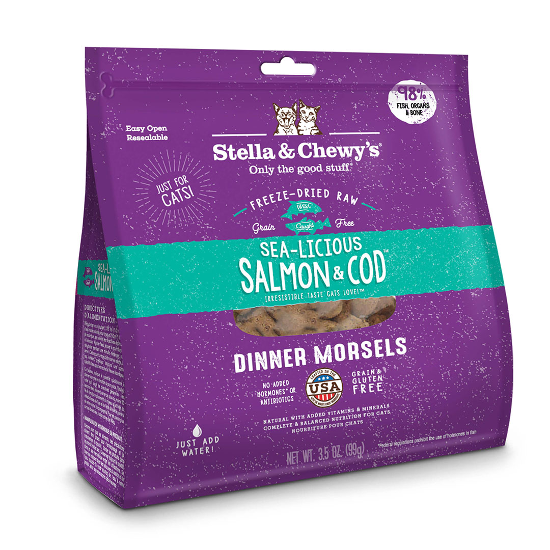 Stella & Chewy's 三文魚+鱈魚配方 Freeze Dried Sea-Licious Salmon & Cod 凍乾脫水貓主食糧 8oz