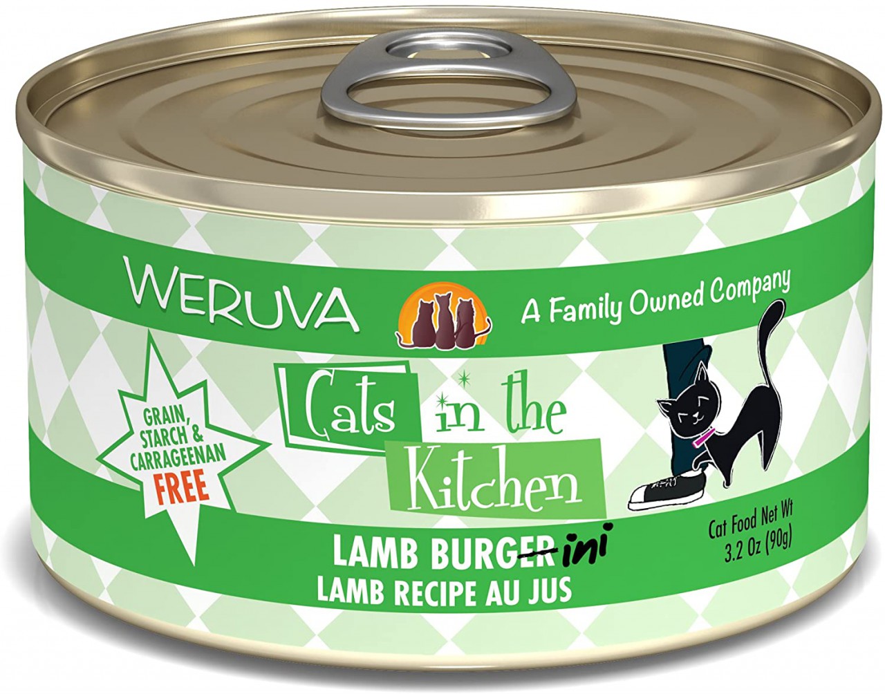 Weruva Cats in the Kitchen Lamb Burgini 魚湯及羊肉 (含野生吞拿魚及羊肺) 貓罐頭 90g (新舊包裝隨機送出)