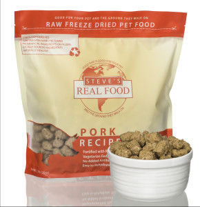 ⭐快閃優惠⭐　Steve's Real Food Pork 豚肉配方 凍乾脫水糧 (貓狗適用) 1.25lb (20oz) x 2包優惠