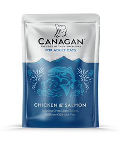 Canagan 原之選 無穀物 雞肉+三文魚 配方 成貓湯包 85g x 8包 原盒優惠