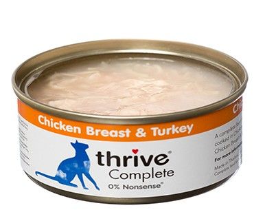 Thrive 脆樂芙 Complete 鮮雞胸+火雞 貓主食罐 75g x12罐原箱優惠