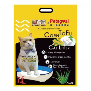 Petsgoal X 忌廉哥 粟米豆腐貓砂 蘆薈  18L x3包 (原箱優惠)