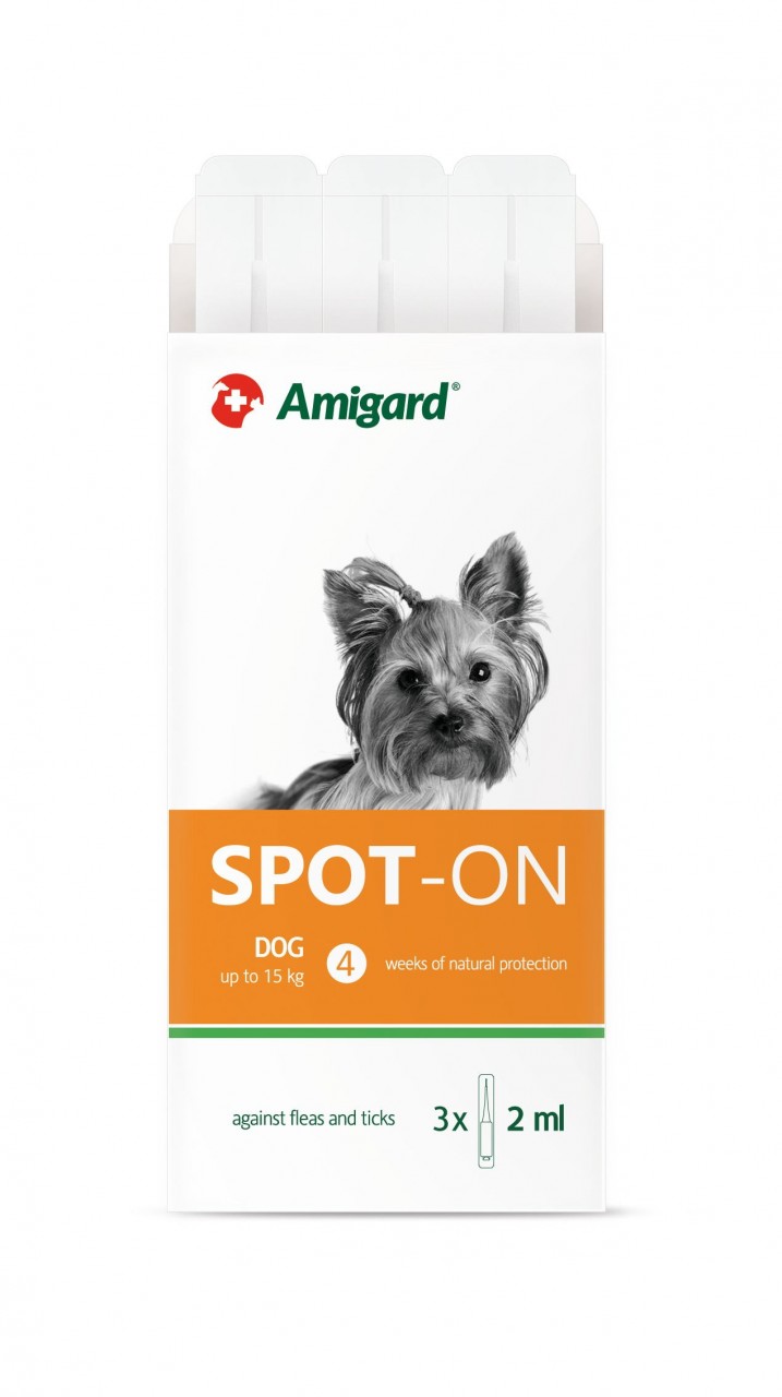 Amigard Spot-On 安格 狗防蚤滴 15kg以下 3×2ml