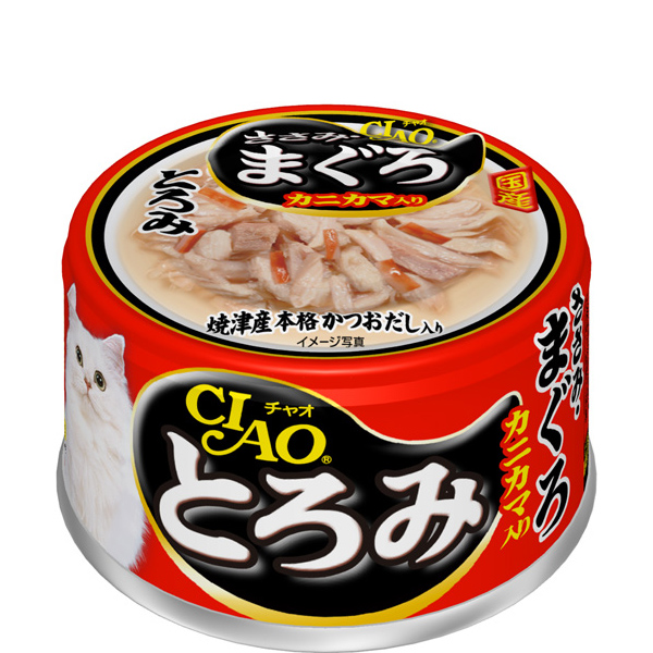 CIAO 浓汤 鸡肉+吞拿鱼+蟹柳棒 貓罐 80g (A-43)