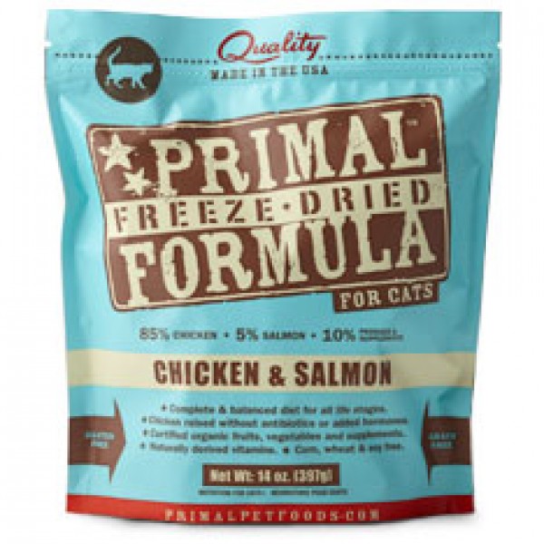 Primal (原始) – 雞+三文魚配方 貓用冷凍脫水糧 14oz x 2包優惠