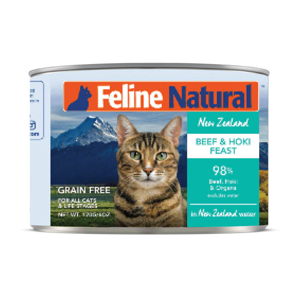 F9 Feline Natural Beef and Hoki Feast 牛肉及藍尖尾鱈魚 貓罐 170g
