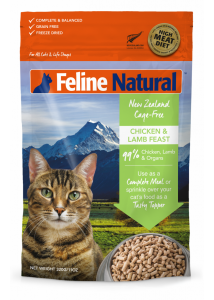 K9 Feline Natural 雞肉+羊肉盛宴 凍乾脫水貓糧 320g x 4包優惠 (粉綠) (F9-CL320)