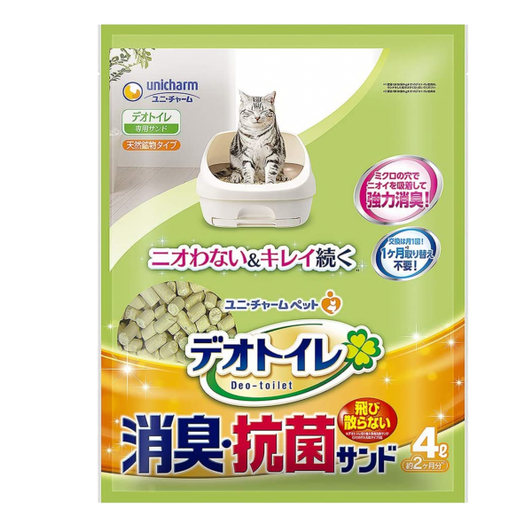 Unicharm 消臭抗菌沸石貓砂 4L x4包優惠 (共一袋)