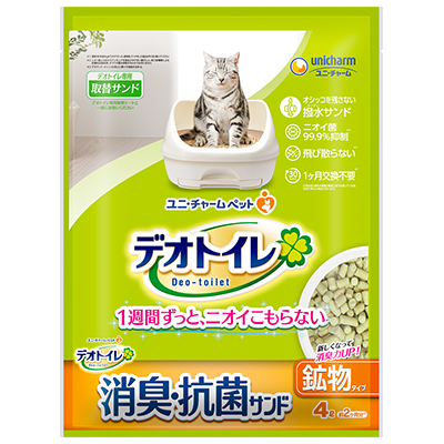 Unicharm 消臭抗菌沸石貓砂 4L x4包優惠 (共一袋)