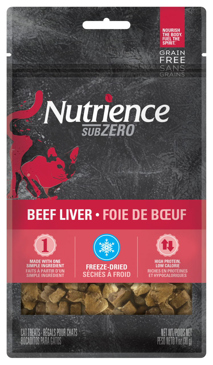 Nutrience Sub Zero 凍乾脫水鮮牛肝  (單一蛋白配方) 貓小食 30g (紅)