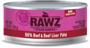 RAWZ 96% 牛肉及牛肝 全貓罐頭 155g x 24罐優惠