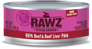 RAWZ 96% 牛肉及牛肝 全貓罐头 155g x 24罐优惠