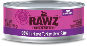 RAWZ 96% 火鸡肉及火鸡肝 全貓罐头 155g x 24罐优惠
