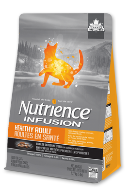 Nutrience Infusion 天然冻乾外层 鲜鸡肉 成貓配方 5lb x 2包优恵 (橙灰)