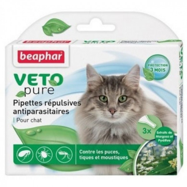 Beaphar VETO Nature 自然滴劑 (1盒3支 - 成貓)