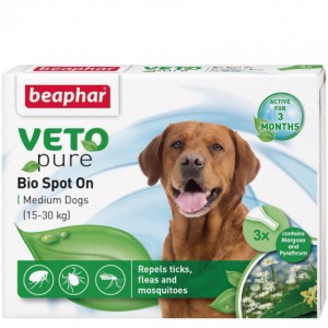 Beaphar VETO Nature 自然滴劑 (1盒3支 - 中型犬15-30kg )