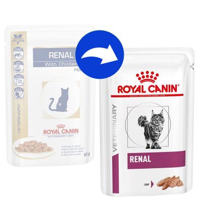[凡購買處方用品, 訂單滿$500或以上可享免費送貨]　　Royal Canin - Renal (RF23) 腎臟獸醫配方 (牛肉味) 貓濕包 85克 x12包