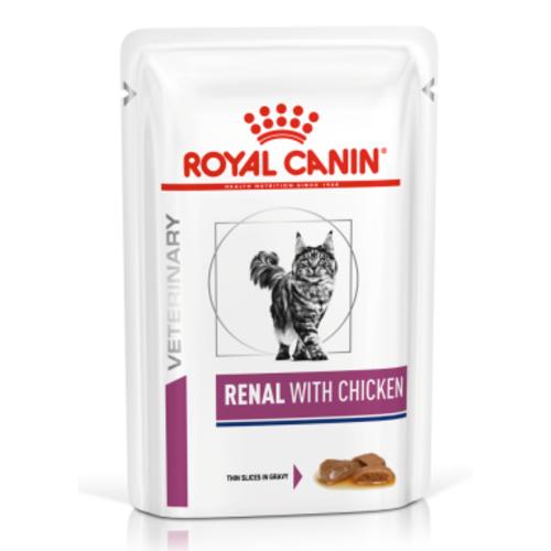 [凡购买处方用品, 订单满$500或以上可享免费送货]　　Royal Canin - Renal (RF23) 肾脏兽医配方 (鸡肉味) 貓湿包 85克 x12包